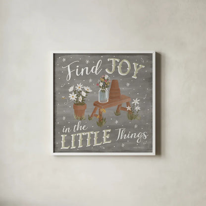 Blooming Garden VI by Laura Marshall. Shown in a crisp white glass frame for a clean and minimalist style. Available as an archival giclee rolled canvas, fine art paper, or poster print. SKU 32074a.