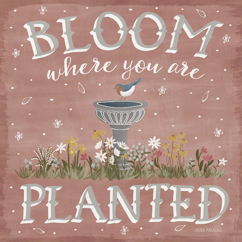 Blooming Garden VII by Laura Marshall. SKU 32075a. Archival Giclee Fine art print for wall decor.