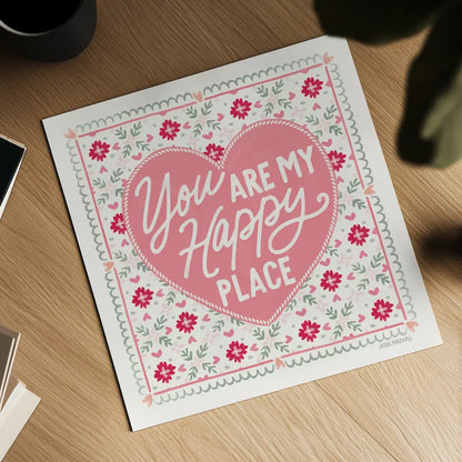 Blooming Hearts  VI v2 by Laura Marshall. Shown as a detailed flat fine art print, highlighting archival giclee quality. Available as an archival giclee rolled canvas, fine art paper, or poster print. SKU 97410a.