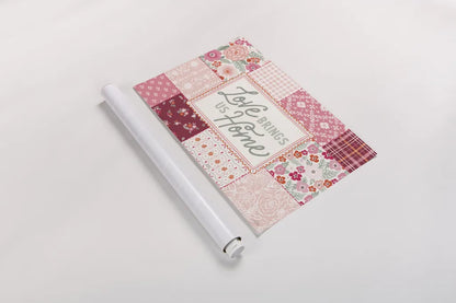 Blooming Hearts I by Laura Marshall. shown as a rolled paper print. Available as archival giclee rolled canvas, fine art paper, or poster print. SKU 93008i.