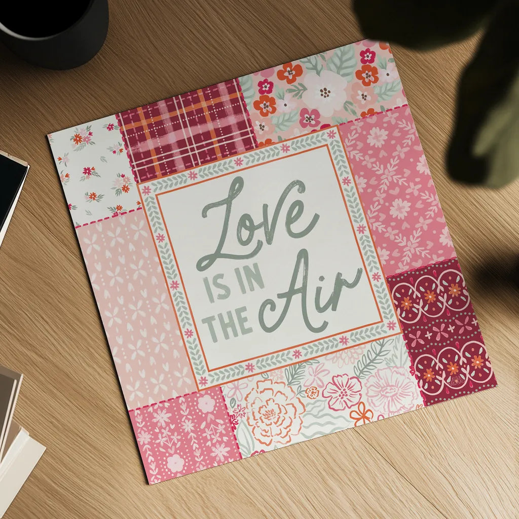 Blooming Hearts III by Laura Marshall. Shown as a detailed flat fine art print, highlighting archival giclee quality. Available as an archival giclee rolled canvas, fine art paper, or poster print. SKU 93010a.