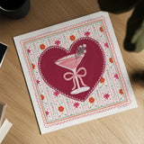 Blooming Hearts IV Cocktail by Laura Marshall. Shown as a detailed flat fine art print, highlighting archival giclee quality. Available as an archival giclee rolled canvas, fine art paper, or poster print. SKU 100342a.