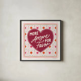 Blooming Hearts IV v2 by Laura Marshall. Shown in a sleek black glass frame for a contemporary gallery look. Available as an archival giclee rolled canvas, fine art paper, or poster print. SKU 97409a.