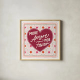 Blooming Hearts IV v2 by Laura Marshall. Shown in a natural wood glass frame for a timeless modern aesthetic. Available as an archival giclee rolled canvas, fine art paper, or poster print. SKU 97409a.