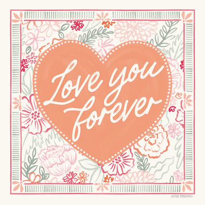 Blooming Hearts V by Laura Marshall. SKU 93012a. Archival Giclee Fine art print for wall decor.