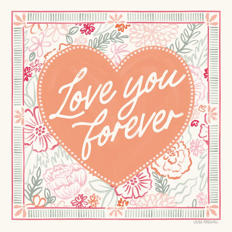Blooming Hearts V by Laura Marshall. SKU 93012a. Archival Giclee Fine art print for wall decor.