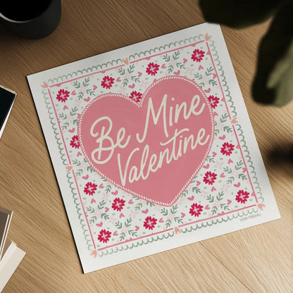 Blooming Hearts VI by Laura Marshall. Shown as a detailed flat fine art print, highlighting archival giclee quality. Available as an archival giclee rolled canvas, fine art paper, or poster print. SKU 93013a.