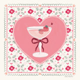 Blooming Hearts VI Cocktail by Laura Marshall. SKU 100343a. Archival Giclee Fine art print for wall decor.