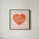 Blooming Hearts VII by Laura Marshall. Shown in a sleek black glass frame for a contemporary gallery look. Available as an archival giclee rolled canvas, fine art paper, or poster print. SKU 93014a.