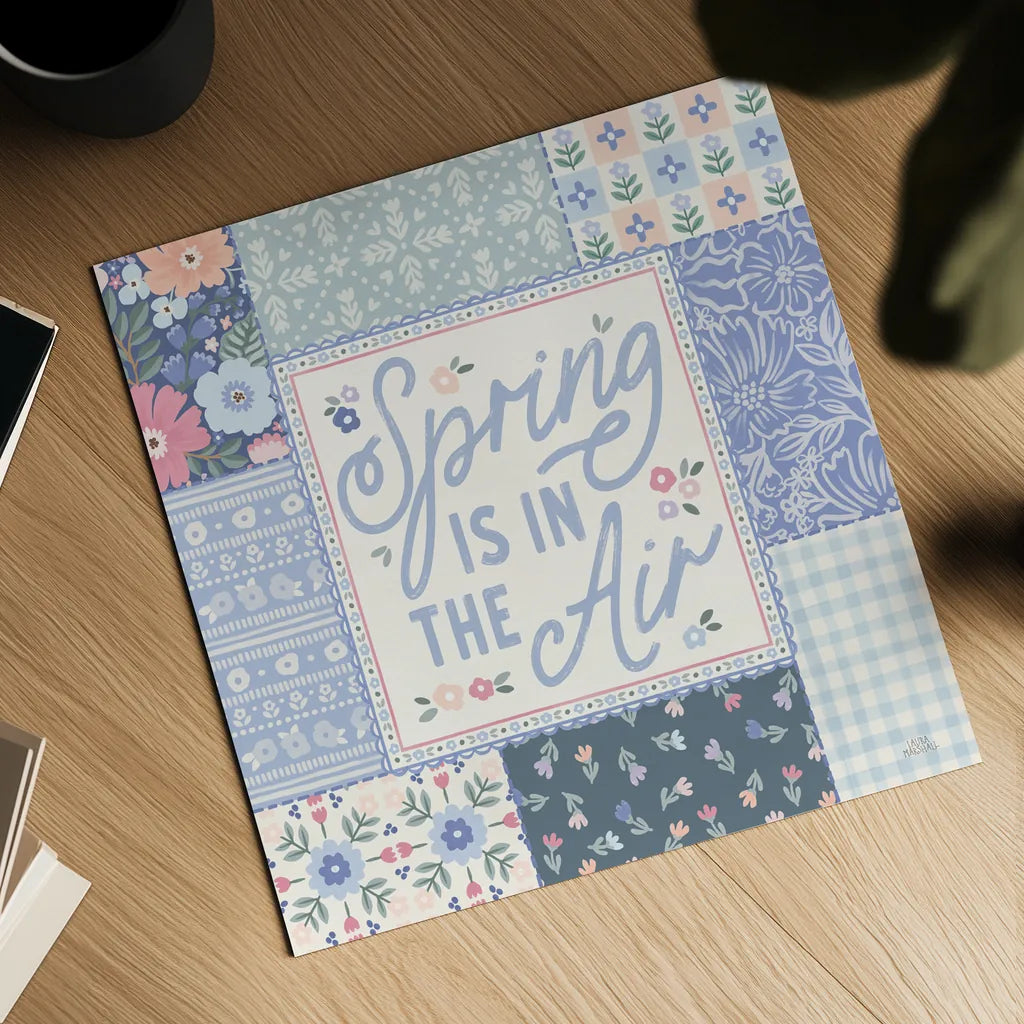 Blooming Spring II by Laura Marshall. Shown as a detailed flat fine art print, highlighting archival giclee quality. Available as an archival giclee rolled canvas, fine art paper, or poster print. SKU 97457a.