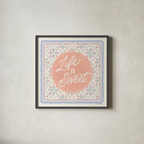 Blooming Spring V by Laura Marshall. Shown in a sleek black glass frame for a contemporary gallery look. Available as an archival giclee rolled canvas, fine art paper, or poster print. SKU 97460a.