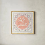 Blooming Spring V by Laura Marshall. Shown in a natural wood glass frame for a timeless modern aesthetic. Available as an archival giclee rolled canvas, fine art paper, or poster print. SKU 97460a.