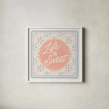 Blooming Spring V by Laura Marshall. Shown in a crisp white glass frame for a clean and minimalist style. Available as an archival giclee rolled canvas, fine art paper, or poster print. SKU 97460a.