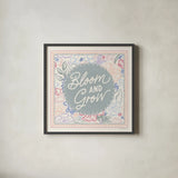 Blooming Spring VI by Laura Marshall. Shown in a sleek black glass frame for a contemporary gallery look. Available as an archival giclee rolled canvas, fine art paper, or poster print. SKU 97461a.