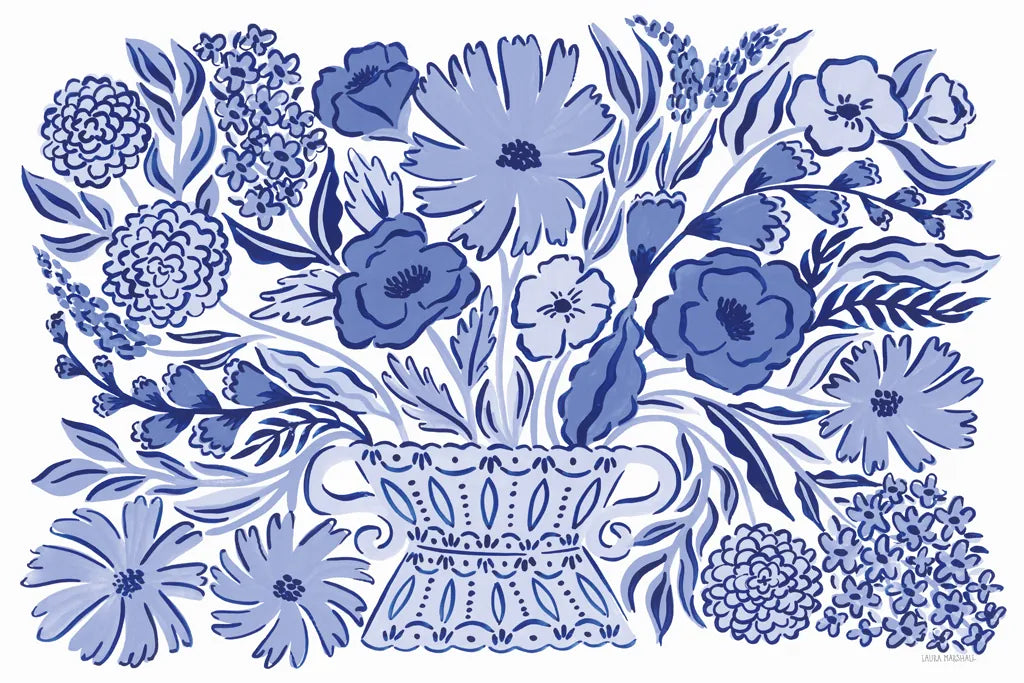 Blue Reverie I by Laura Marshall. SKU 96782i. Archival Giclee Fine art print for wall decor.