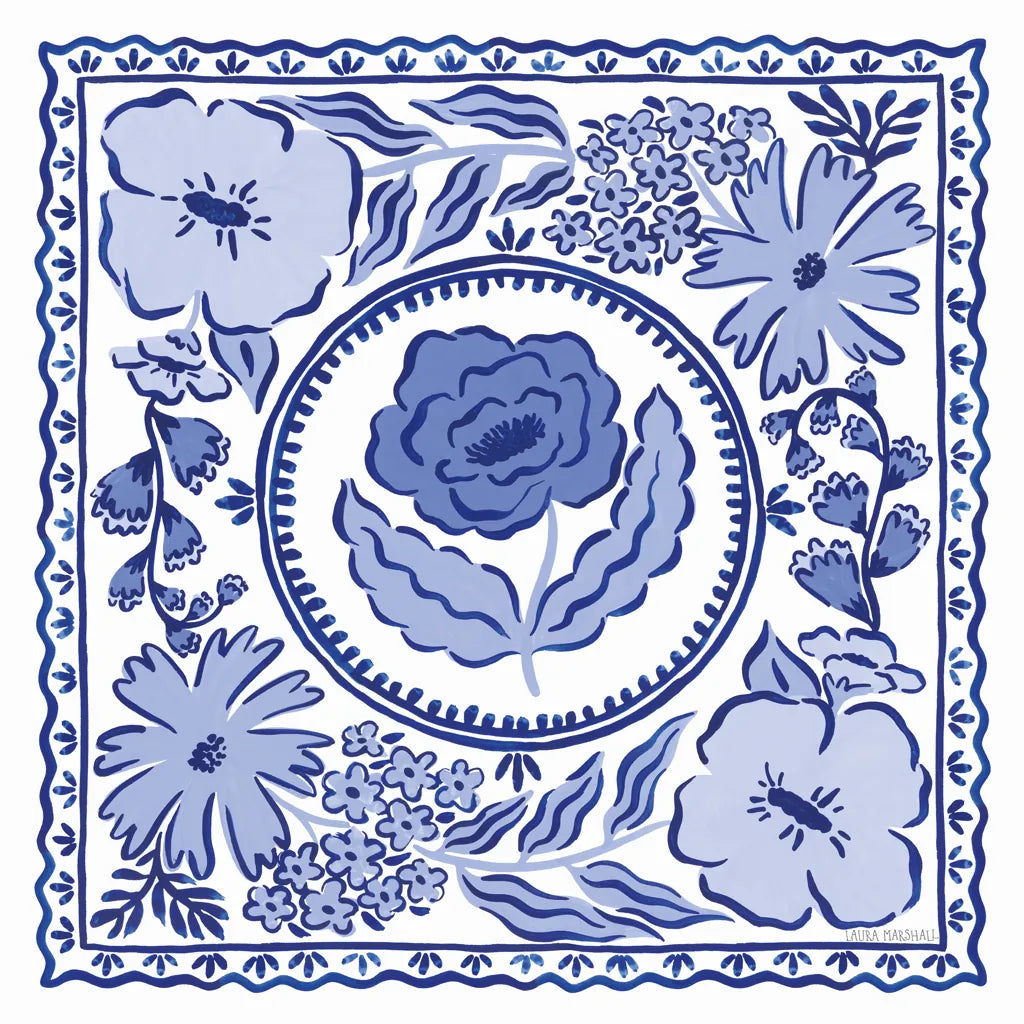 Blue Reverie V by Laura Marshall. SKU 96786a. Archival Giclee Fine art print for wall decor.