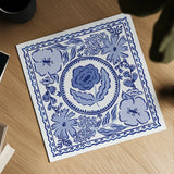 Blue Reverie V by Laura Marshall. Shown as a detailed flat fine art print, highlighting archival giclee quality. Available as an archival giclee rolled canvas, fine art paper, or poster print. SKU 96786a.