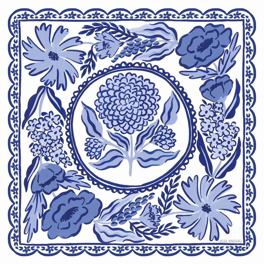 Blue Reverie VI by Laura Marshall. SKU 96787a. Archival Giclee Fine art print for wall decor.