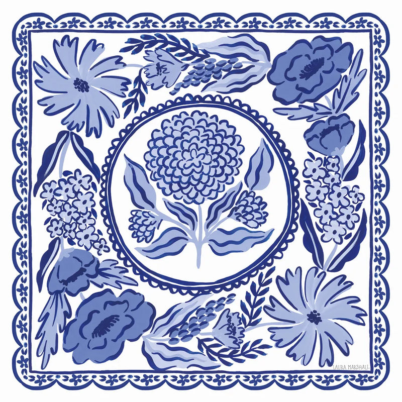 Blue Reverie VI by Laura Marshall. SKU 96787a. Archival Giclee Fine art print for wall decor.