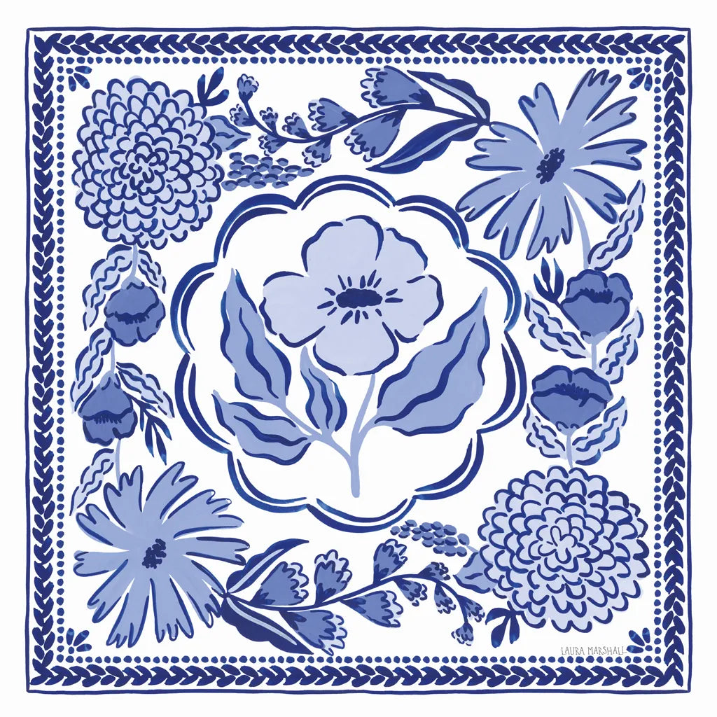 Blue Reverie VII by Laura Marshall. SKU 96788a. Archival Giclee Fine art print for wall decor.