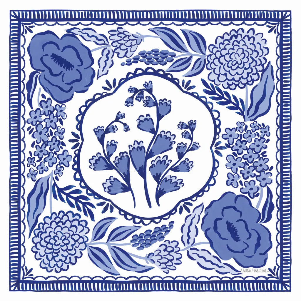 Blue Reverie VIII by Laura Marshall. SKU 96789a. Archival Giclee Fine art print for wall decor.