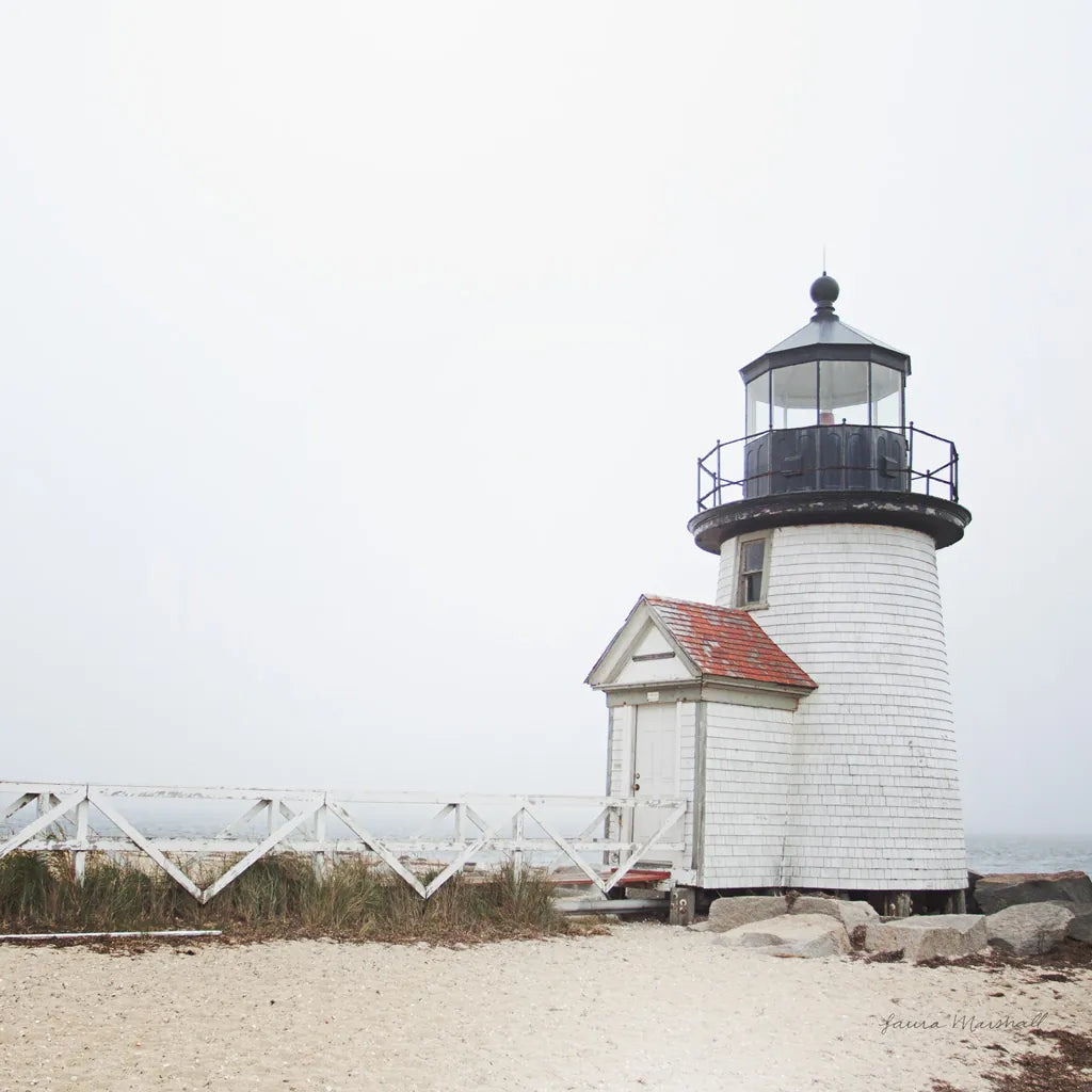 Brant Point Light by Laura Marshall. SKU 38772a. Archival Giclee Fine art print for wall decor.