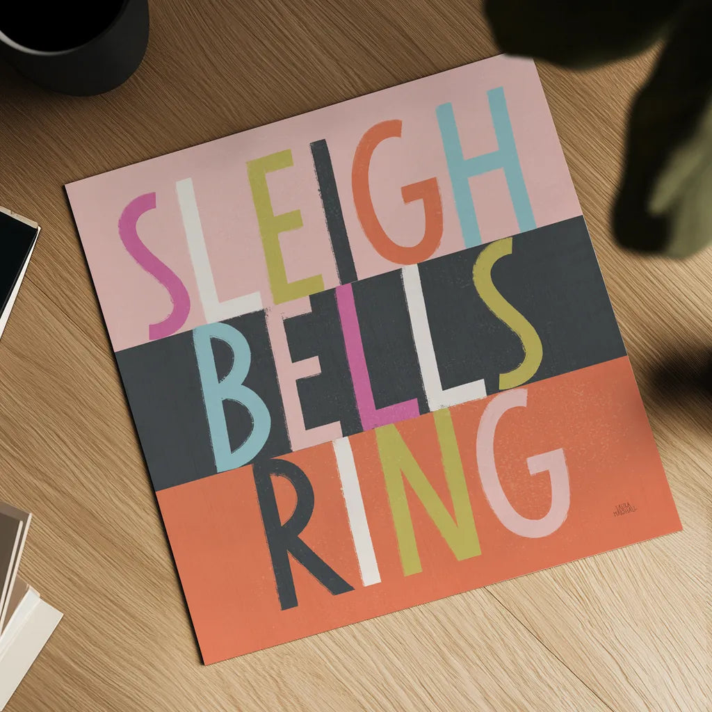 Bright Christmas Wishes II by Laura Marshall. Shown as a detailed flat fine art print, highlighting archival giclee quality. Available as an archival giclee rolled canvas, fine art paper, or poster print. SKU 65938a.