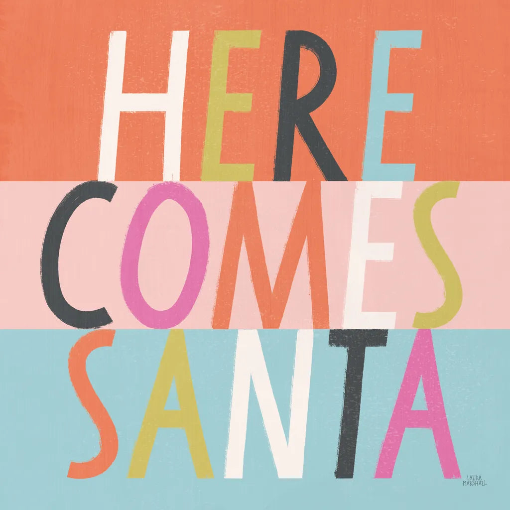 Bright Christmas Wishes III by Laura Marshall. SKU 65939a. Archival Giclee Fine art print for wall decor.