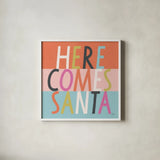 Bright Christmas Wishes III by Laura Marshall. Shown in a crisp white glass frame for a clean and minimalist style. Available as an archival giclee rolled canvas, fine art paper, or poster print. SKU 65939a.