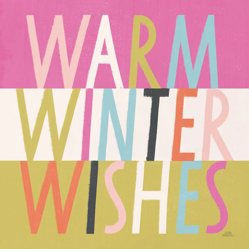 Bright Christmas Wishes IV by Laura Marshall. SKU 65940a. Archival Giclee Fine art print for wall decor.