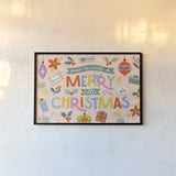 Bright Tidings I by Laura Marshall. shown as a paper print in a black flame. Available as a archival giclee rolled canvas, fine art paper, or poster print. SKU 101738i.