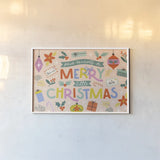 Bright Tidings I by Laura Marshall. shown as a paper print in a white frame. Available as a archival giclee rolled canvas, fine art paper, or poster print. SKU 101738i.