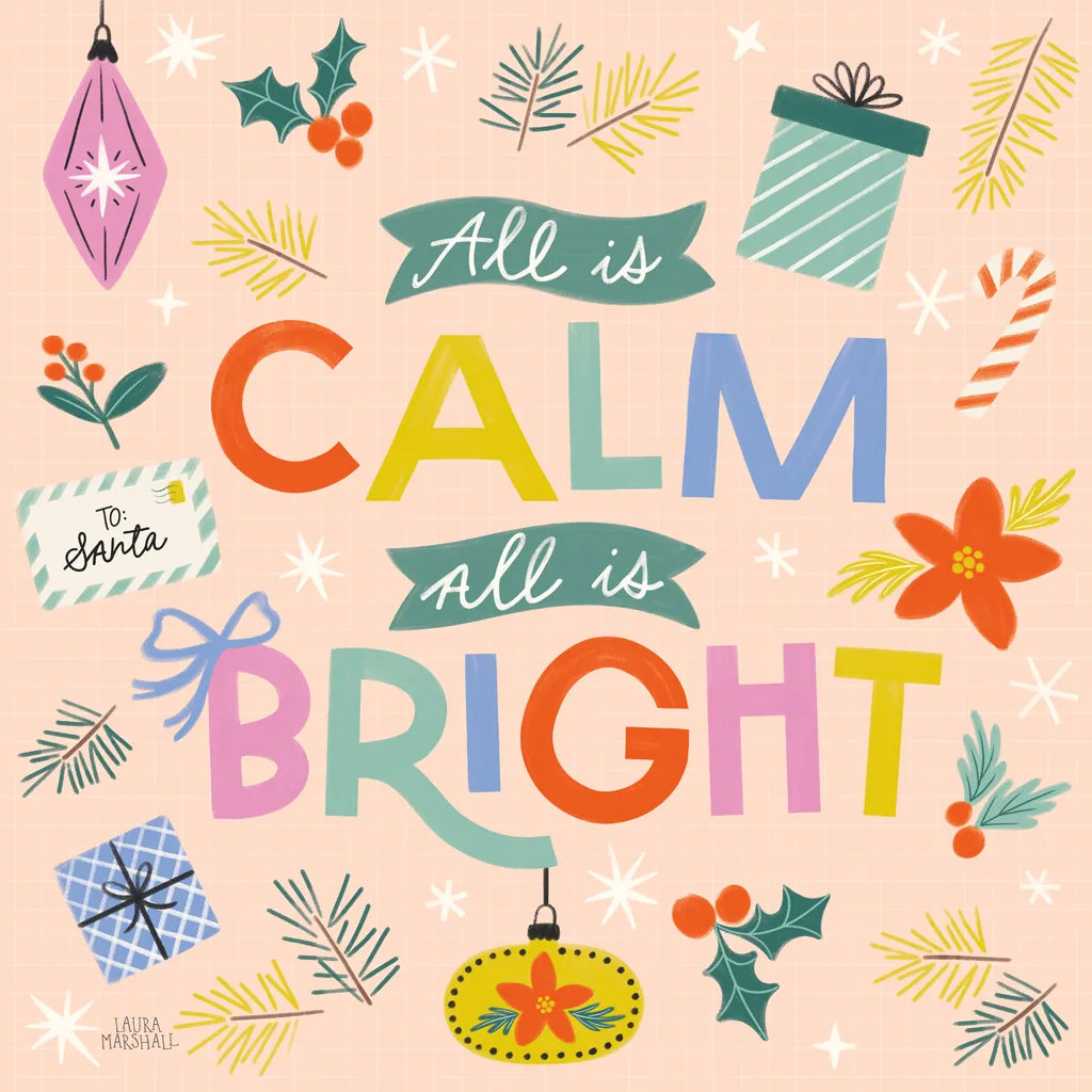 Bright Tidings II by Laura Marshall. SKU 101739a. Archival Giclee Fine art print for wall decor.