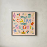 Bright Tidings II by Laura Marshall. Shown in a sleek black glass frame for a contemporary gallery look. Available as an archival giclee rolled canvas, fine art paper, or poster print. SKU 101739a.