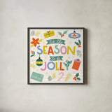 Bright Tidings IV by Laura Marshall. Shown in a sleek black glass frame for a contemporary gallery look. Available as an archival giclee rolled canvas, fine art paper, or poster print. SKU 101741a.