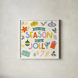 Bright Tidings IV by Laura Marshall. Shown in a crisp white glass frame for a clean and minimalist style. Available as an archival giclee rolled canvas, fine art paper, or poster print. SKU 101741a.