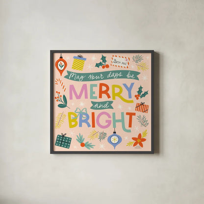 Bright Tidings V by Laura Marshall. Shown in a sleek black glass frame for a contemporary gallery look. Available as an archival giclee rolled canvas, fine art paper, or poster print. SKU 101742a.