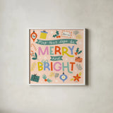 Bright Tidings V by Laura Marshall. Shown in a crisp white glass frame for a clean and minimalist style. Available as an archival giclee rolled canvas, fine art paper, or poster print. SKU 101742a.