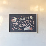 Bunny Kisses I by Laura Marshall. shown as a paper print in a white frame. Available as a archival giclee rolled canvas, fine art paper, or poster print. SKU 72164i.