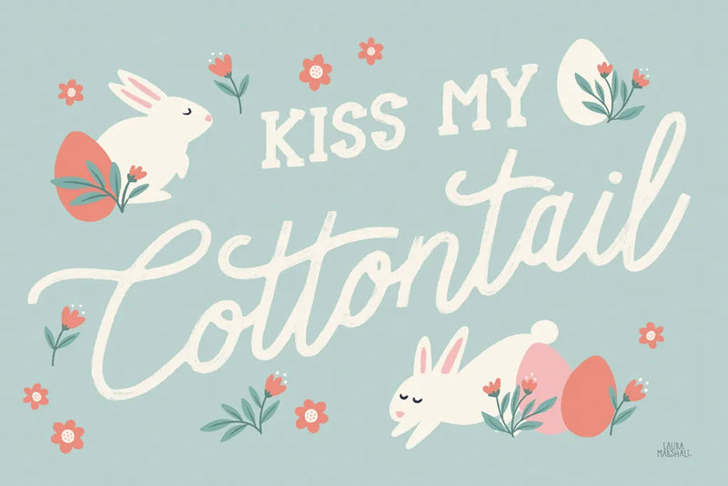 Bunny Kisses I v2 by Laura Marshall. SKU 97390i. Archival Giclee Fine art print for wall decor.