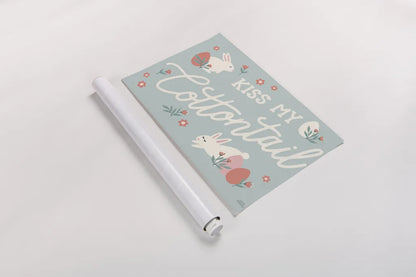 Bunny Kisses I v2 by Laura Marshall. shown as a rolled paper print. Available as archival giclee rolled canvas, fine art paper, or poster print. SKU 97390i.