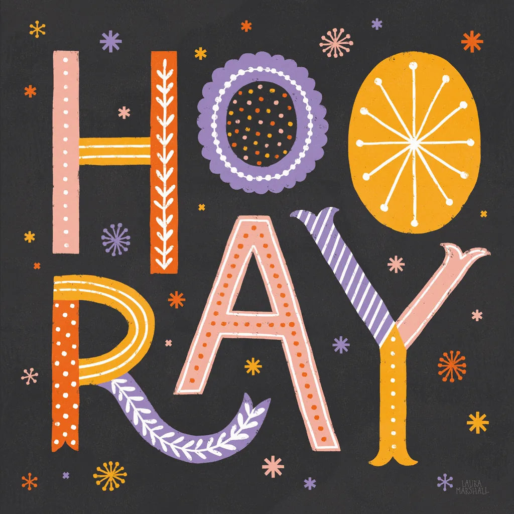 Celebrations I Dark by Laura Marshall. SKU 85353a. Archival Giclee Fine art print for wall decor.