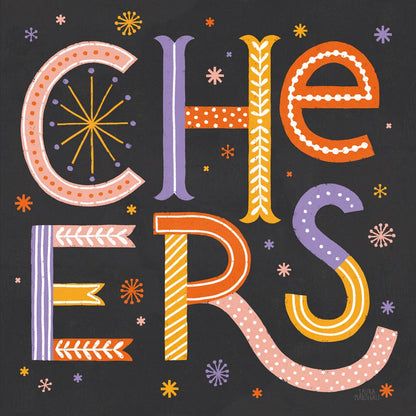 Celebrations II Dark by Laura Marshall. SKU 85354a. Archival Giclee Fine art print for wall decor.