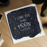 Celestial Love I Sq by Laura Marshall. Shown as a detailed flat fine art print, highlighting archival giclee quality. Available as an archival giclee rolled canvas, fine art paper, or poster print. SKU 55619a.