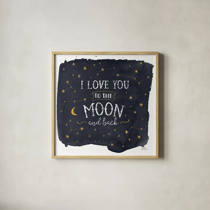 Celestial Love I Sq by Laura Marshall. Shown in a natural wood glass frame for a timeless modern aesthetic. Available as an archival giclee rolled canvas, fine art paper, or poster print. SKU 55619a.