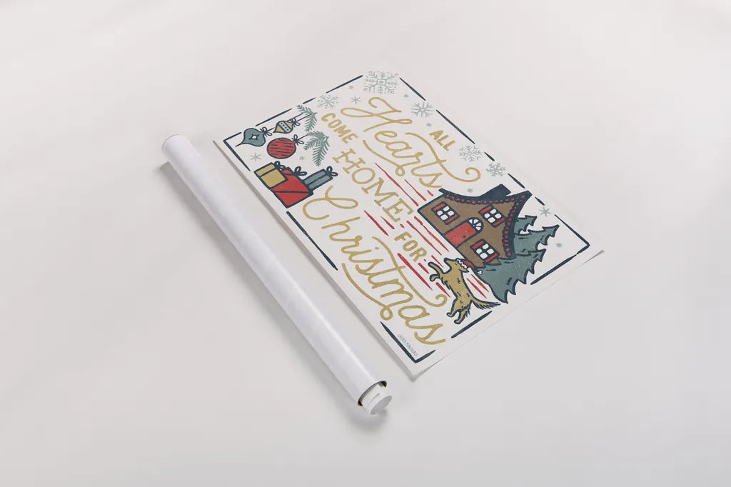 Christmas Adventures I by Laura Marshall. shown as a rolled paper print. Available as archival giclee rolled canvas, fine art paper, or poster print. SKU 60093i.