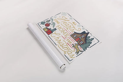 Christmas Adventures I by Laura Marshall. shown as a rolled paper print. Available as archival giclee rolled canvas, fine art paper, or poster print. SKU 60093i.