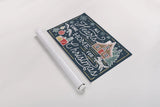 Christmas Adventures I Dark by Laura Marshall. shown as a rolled paper print. Available as archival giclee rolled canvas, fine art paper, or poster print. SKU 60100i.