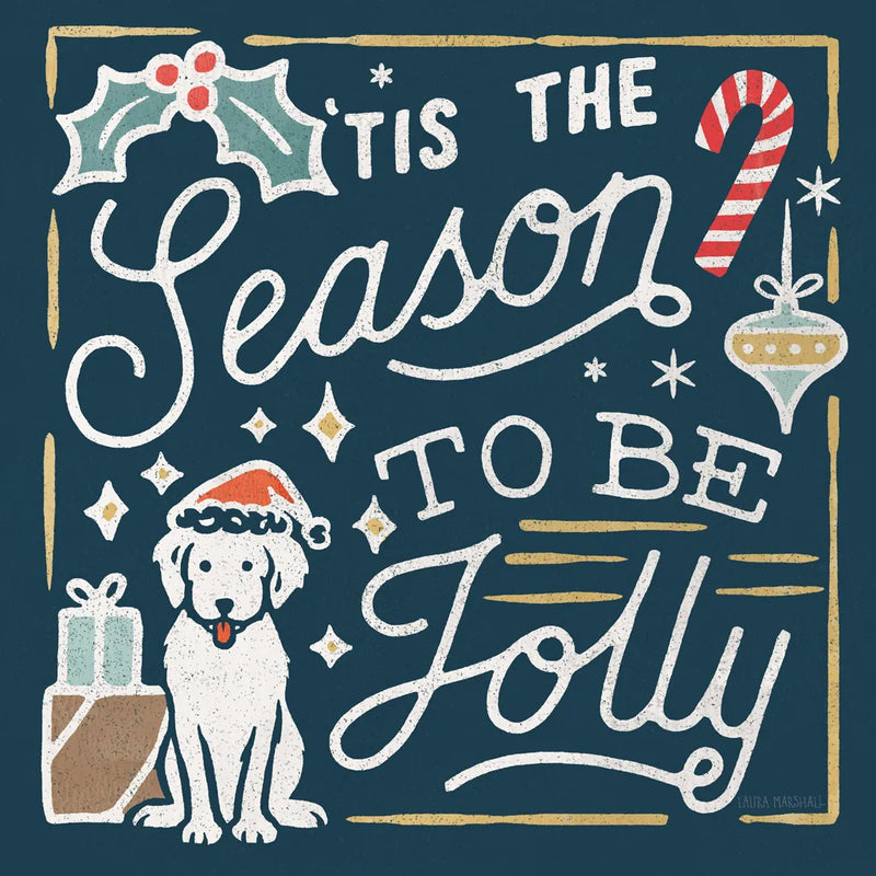 Christmas Adventures II Dark by Laura Marshall. SKU 60101a. Archival Giclee Fine art print for wall decor.