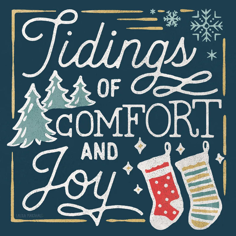 Christmas Adventures III Dark by Laura Marshall. SKU 60102a. Archival Giclee Fine art print for wall decor.